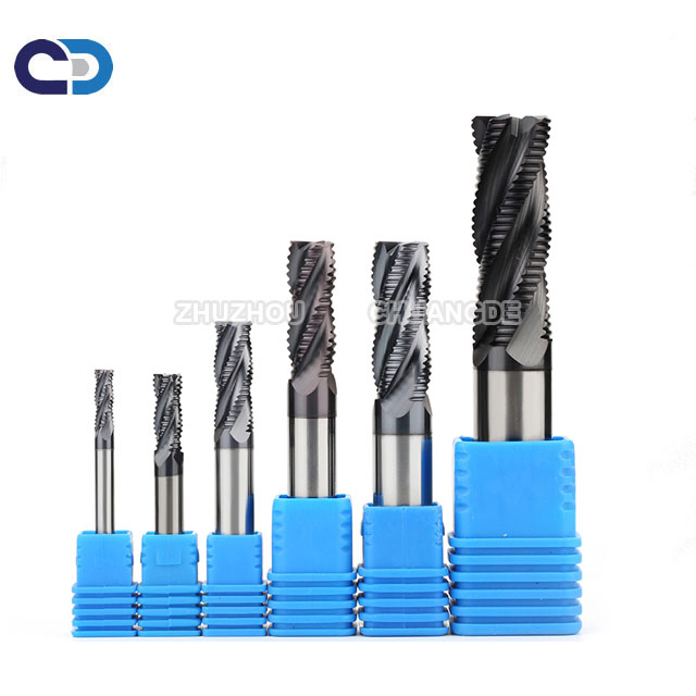Solid Carbide End mills hard alloy 4 Flute Rough Endmill tool coating