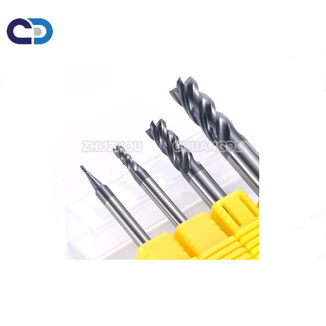 HRC70 tungsten carbide 2/3/4 flutes CNC end mill cutter 