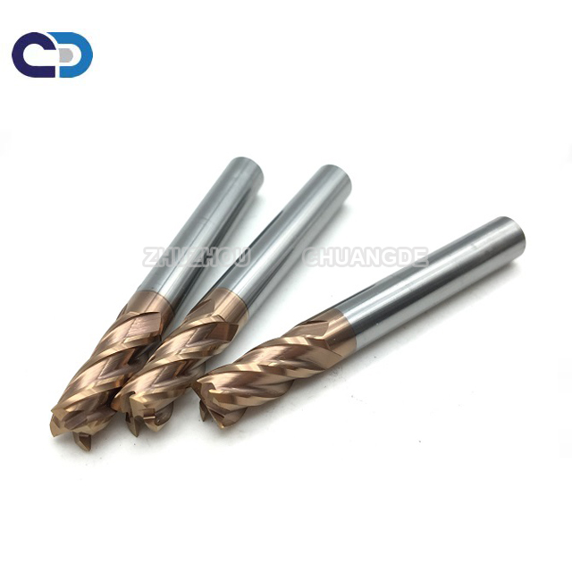 HRC55 tungsten carbide 2/3/4 flutes CNC end mill cutter 