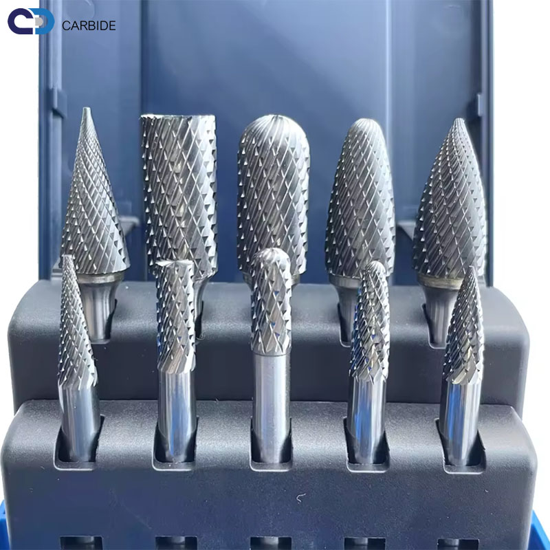 Carbide Cutting Rotary Burr Bits Rotary File Burring Tools Tungsten Carbide Burr Set