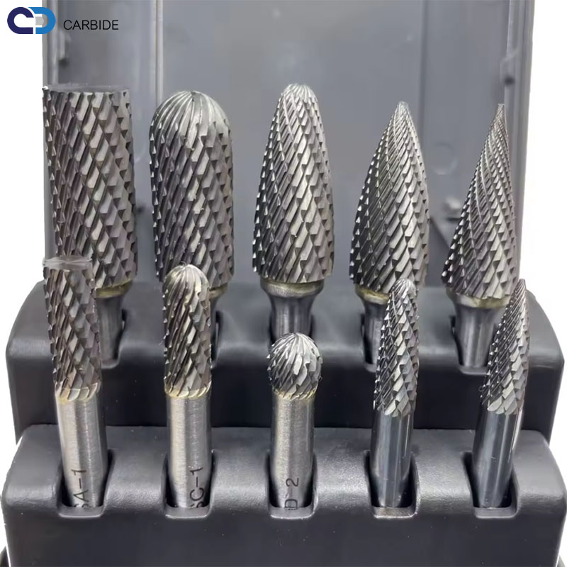 Carbide Cutting Rotary Burr Bits Rotary File Burring Tools Tungsten Carbide Burr Set