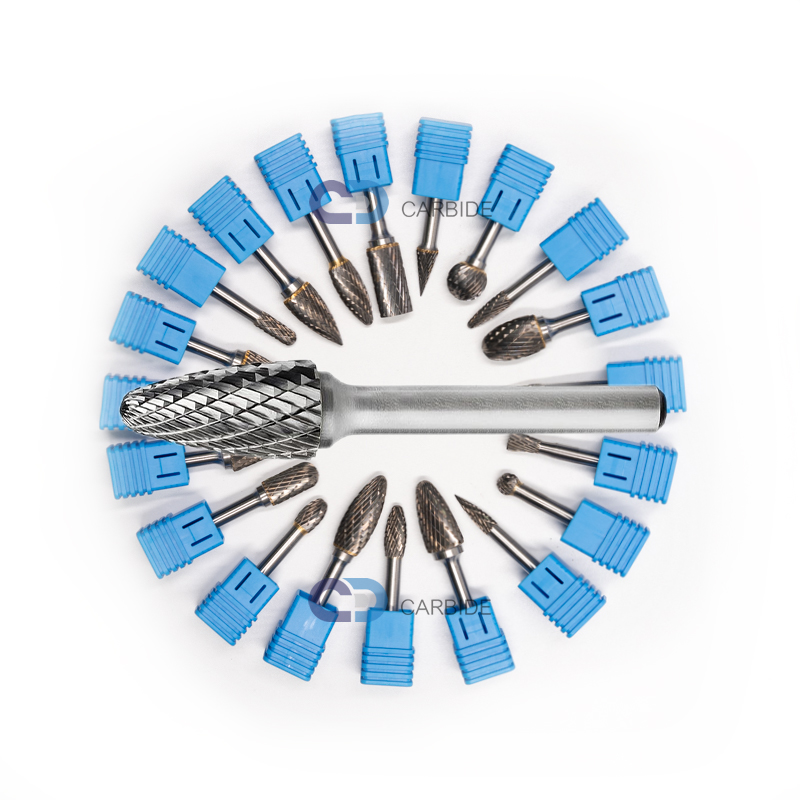 10-Piece Carbide Burr Set - 1/4" Shank Double Cut Rotary Bits For Metal & Wood