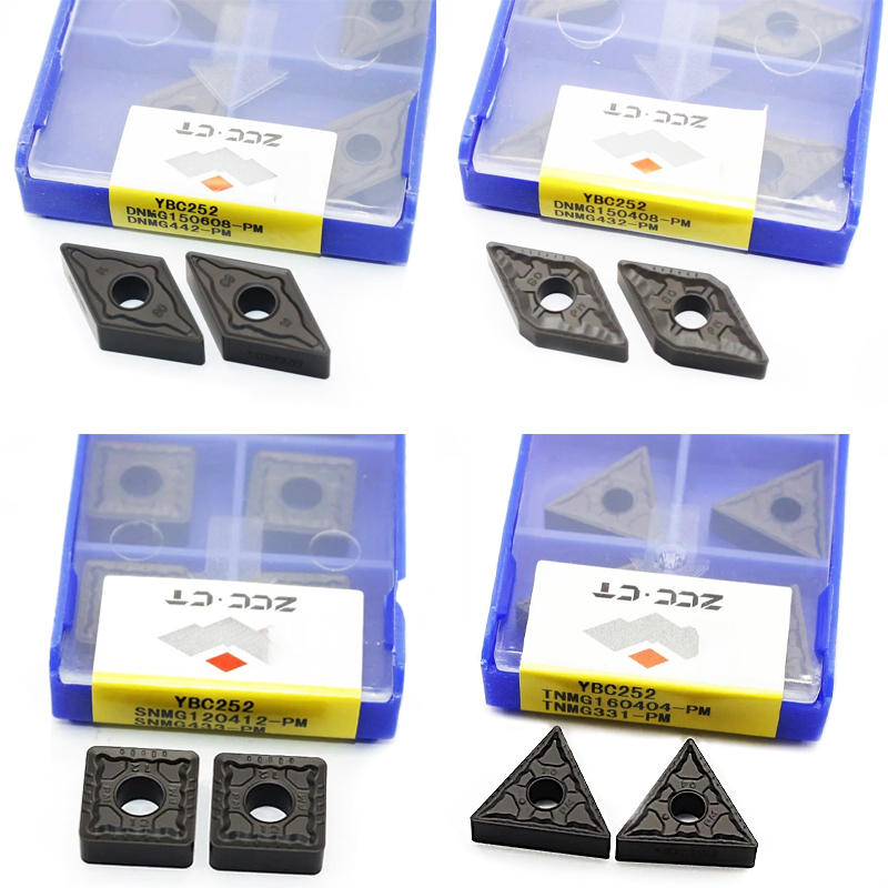 ZCC Carbide Inserts YBC252 DNMG150608-pm DNMG150408-pm SNMG120412-pm tnmg120404-pm
