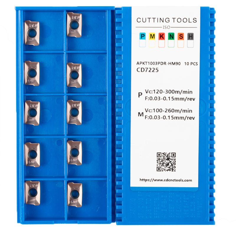 批发APKT1003PDR-HM90方形肩部铣刀碳化物插件