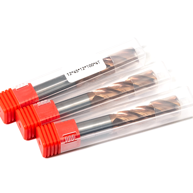 12mm 4 Flute HRC55 Solid Carbide End Mill | 45mm Long Flute 100mm Extended Flat Square Milling Cutter for Pre-hardened Steel