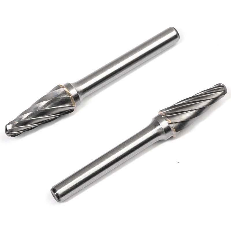 L1025 Alu Cut Tungsten Carbide Rotary Burr | 6mm Shank Ball Nose Cone Carbide Grinder Bit for Aluminum Cutting