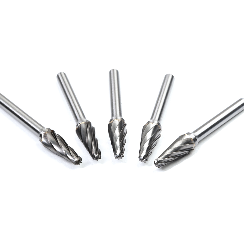 L1025 Alu Cut Tungsten Carbide Rotary Burr | 6mm Shank Ball Nose Cone Carbide Grinder Bit for Aluminum Cutting