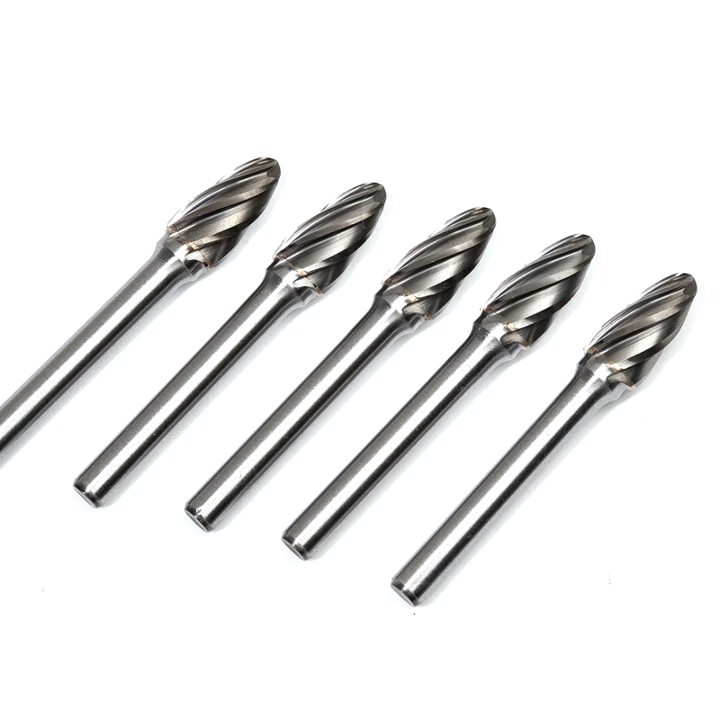 F1020 Alu Cut Tungsten Carbide Rotary Burr | 6mm Shank Ball Nose Tree Shape Carbide Grinder Bit for Aluminum Cutting