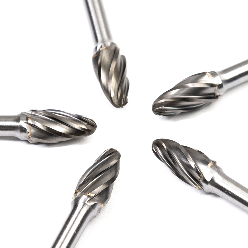 F1020 Alu Cut Tungsten Carbide Rotary Burr | 6mm Shank Ball Nose Tree Shape Carbide Grinder Bit for Aluminum Cutting