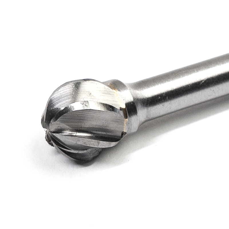 D1210 Alu Cut Tungsten Carbide Rotary Burr | 6mm Shank Ball Shape Spherical Carbide Grinder Bit for Aluminum Cutting