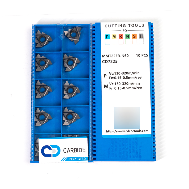 MMT22ER-N60 CD7225 Threading Insert | 22ER 60 Degree Universal External Threading Insert