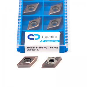 DCGT11T302-YL CD7215 Carbide Turning Insert | 55 Degree Diamond Positive Precision Finishing Insert