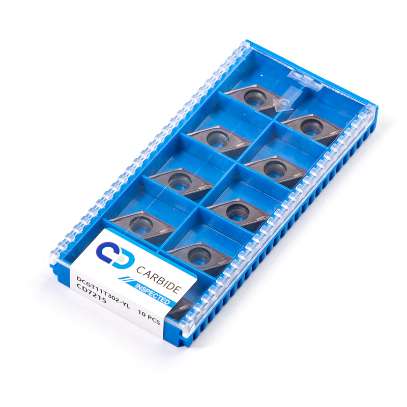 DCGT11T302-YL CD7215 Carbide Turning Insert | 55 Degree Diamond Positive Precision Finishing Insert